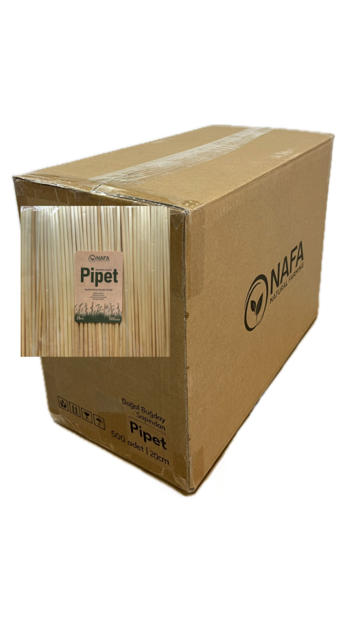 Buğday Sapından Ekolojik Pipet 20cm - 5000 Adet (Koli)