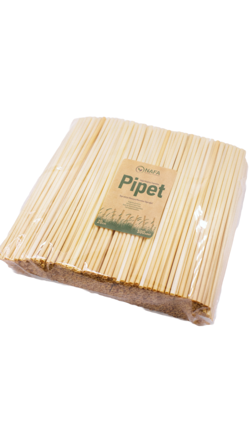 Buğday Sapından Ekolojik Pipet 20cm -500 Adet